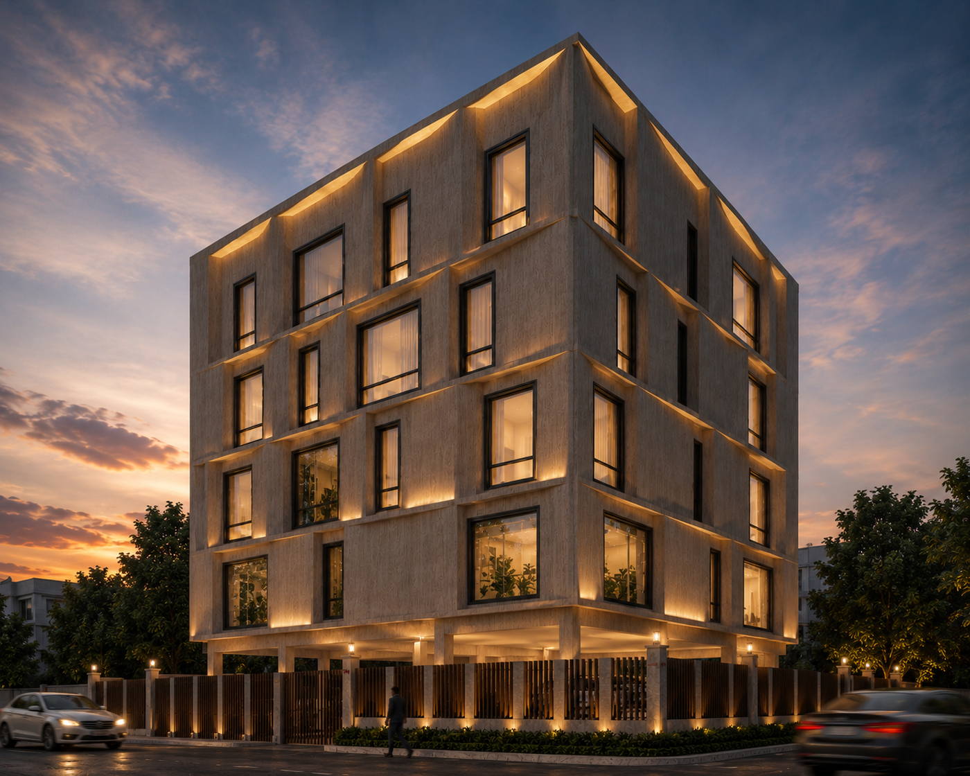 Arif Hotel, T. Nagar, evening view