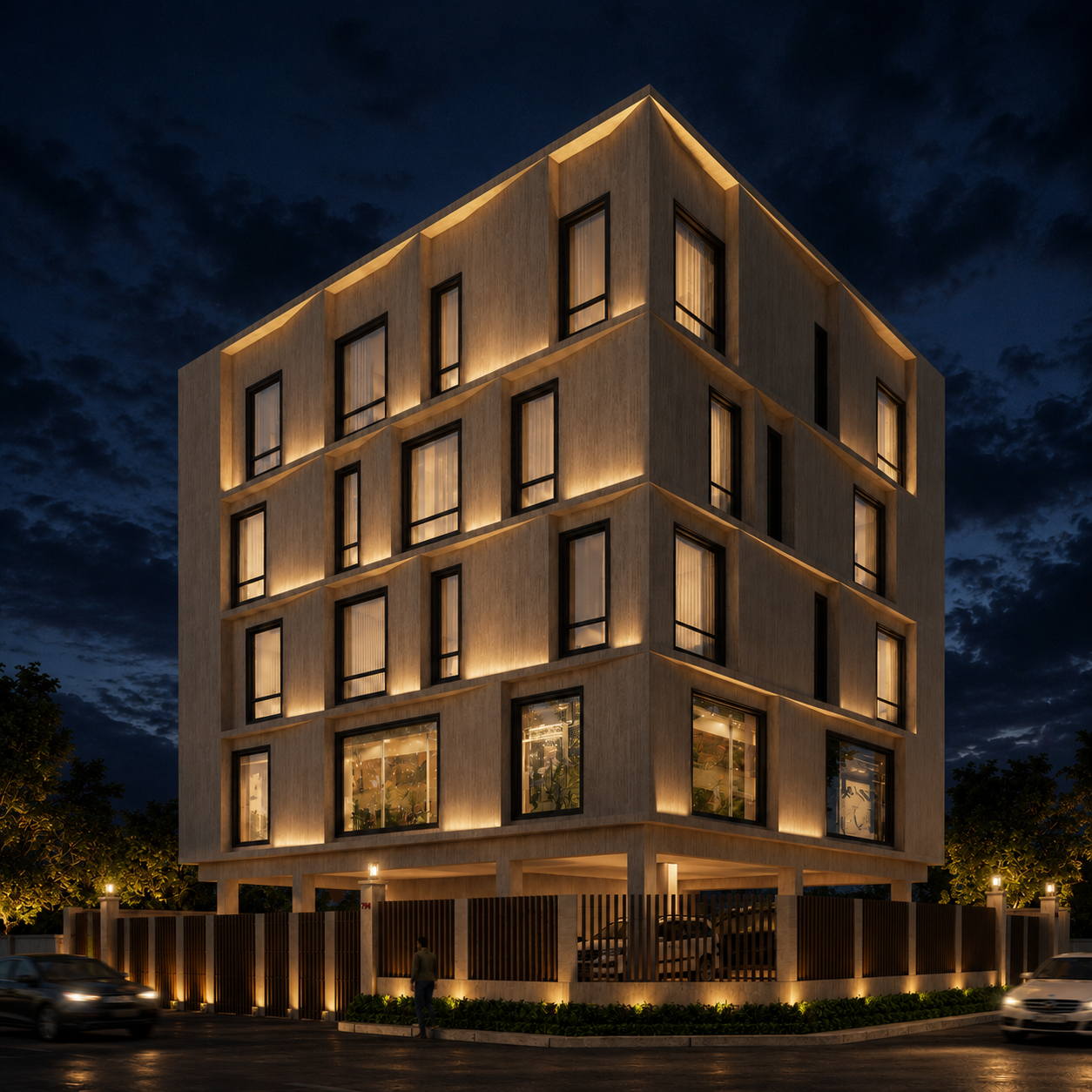Arif Hotel, T. Nagar, night view