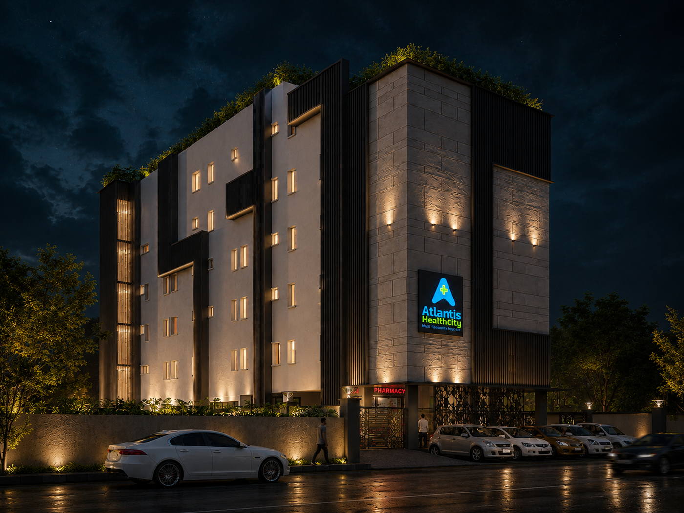 Atlantis T. Nagar, night view