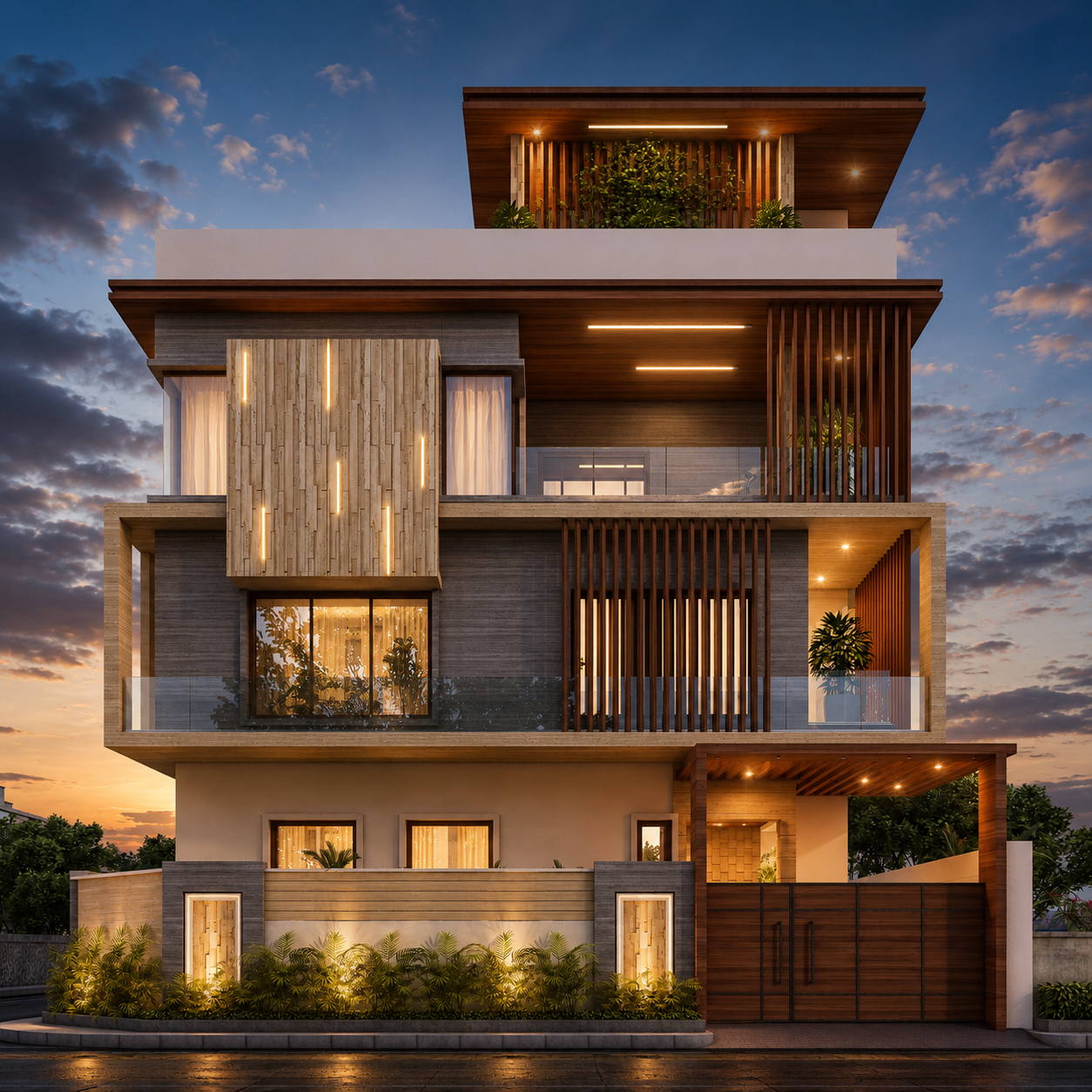 Bethel Home, villa elevation