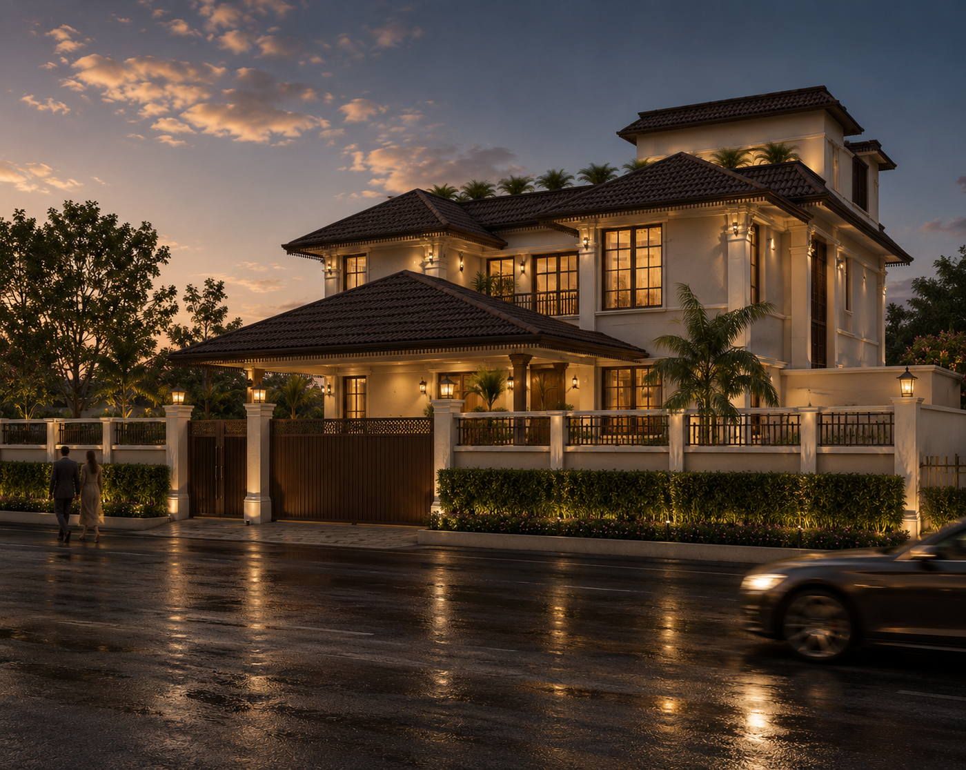 Boopalan Villa, night view