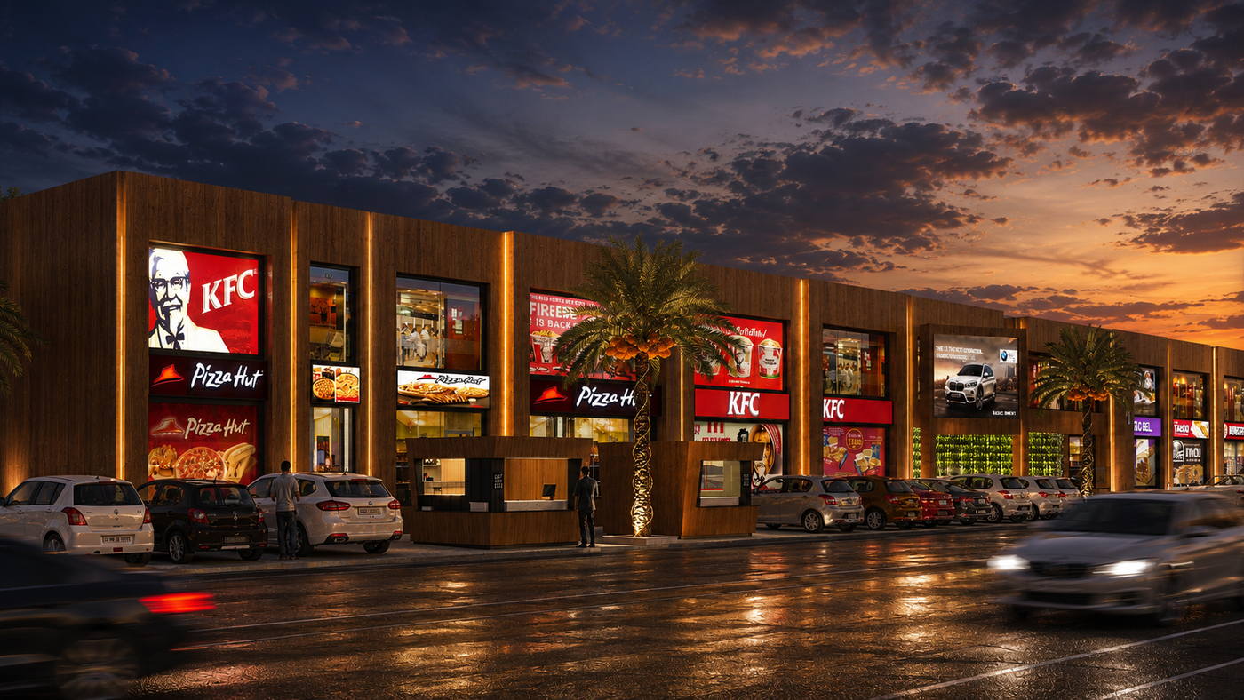 Charles Commercial, night view