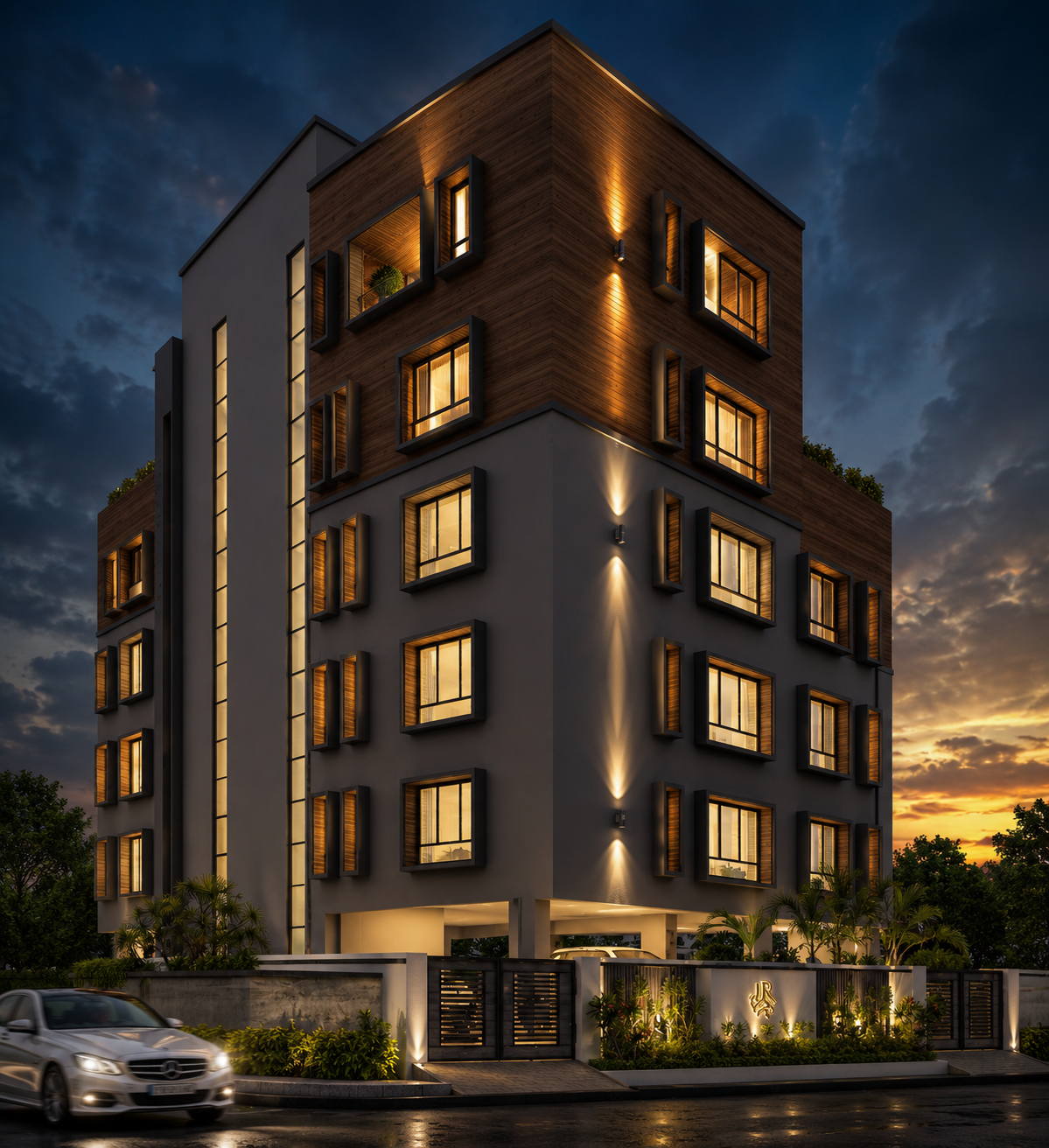 CIT Colony, apartment night view