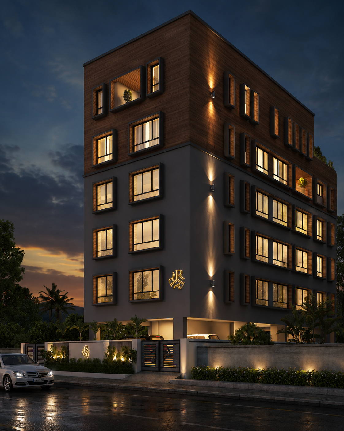 CIT Colony, apartment night view