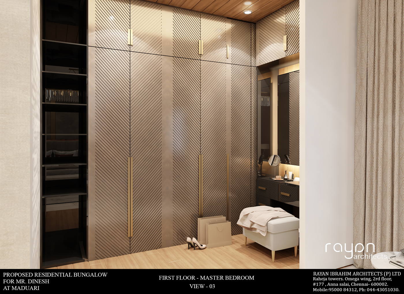 Dinesh Residence, first floor master bedroom v