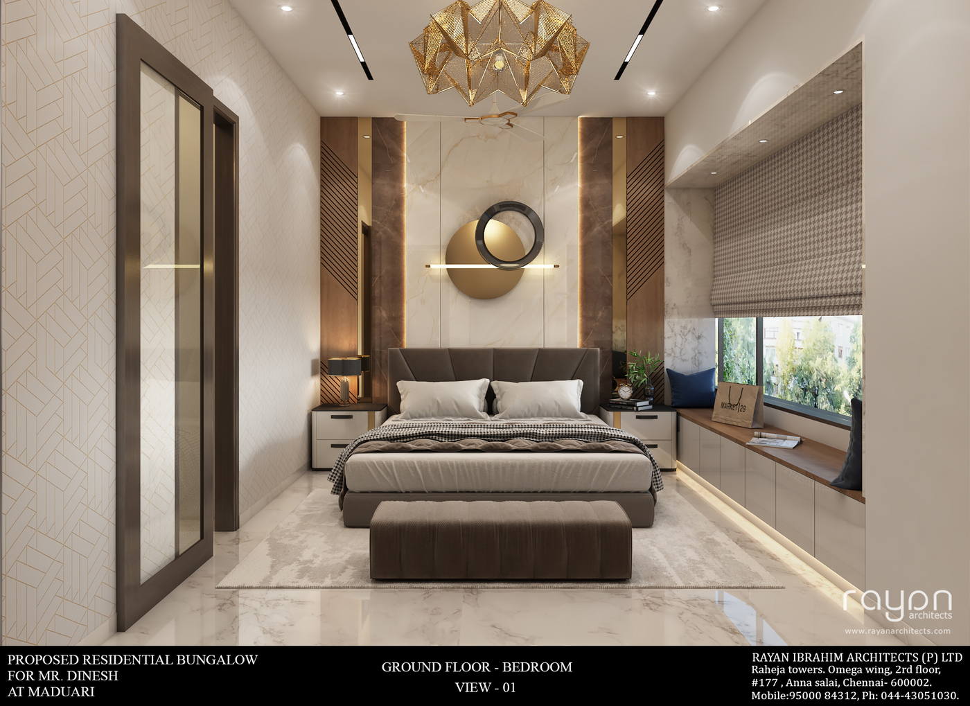 Dinesh Residence, ground floor bedroom v
