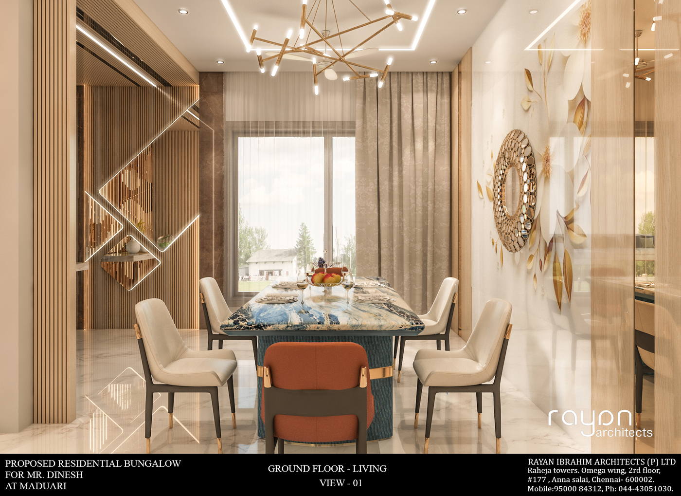 Dinesh Residence, ground floor dinning v