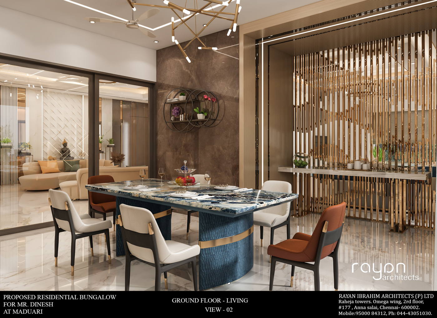 Dinesh Residence, ground floor dinning v
