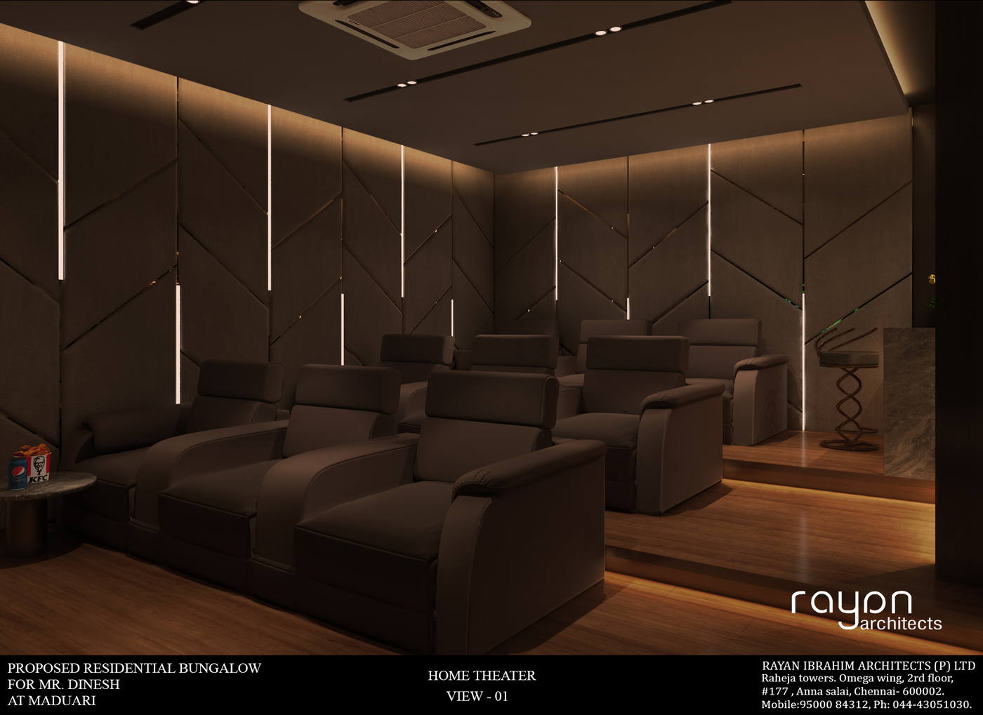 Dinesh Residence, home theater v