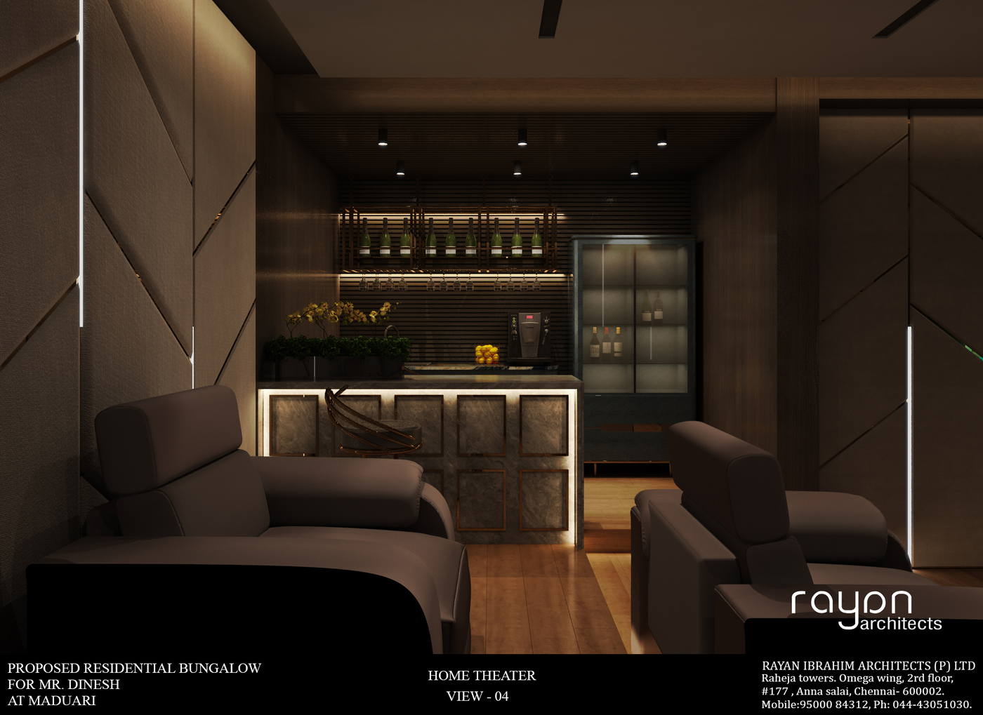 Dinesh Residence, home theater v