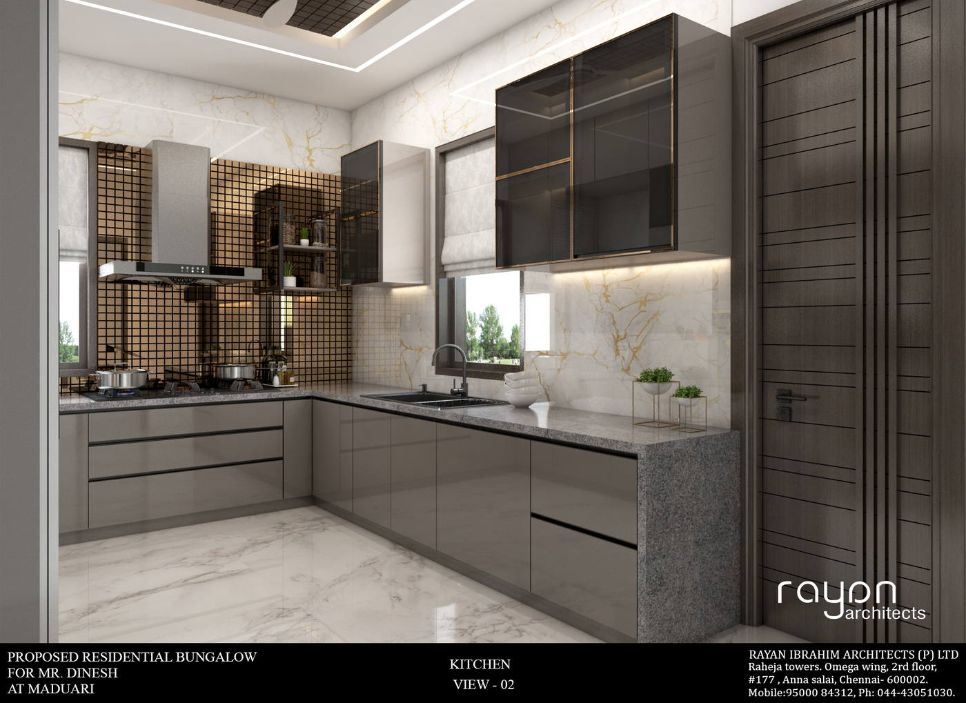Dinesh Residence, kitchen v