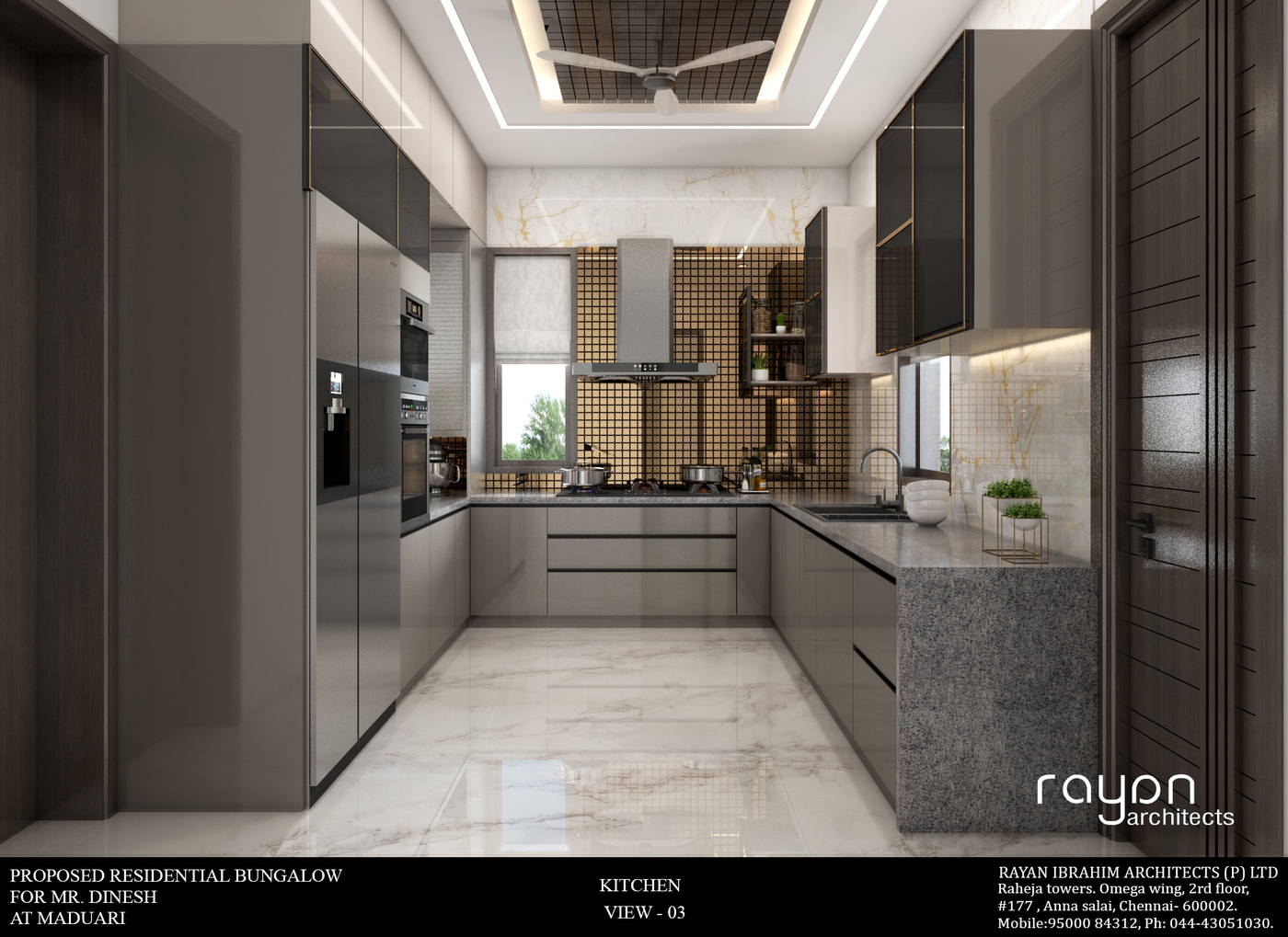 Dinesh Residence, kitchen v