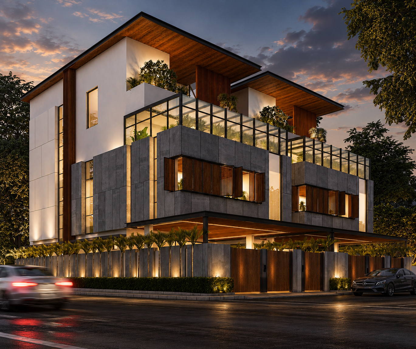 Ferom Villa, night view