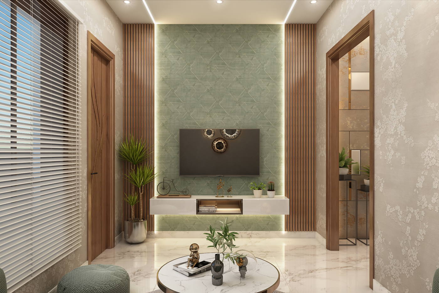 Firdous Residence, parent bedroom living