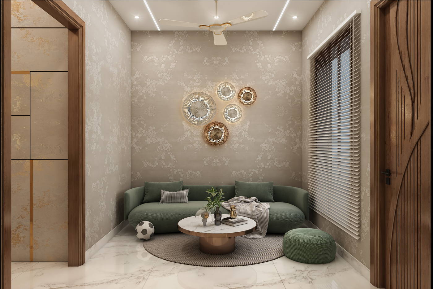 Firdous Residence, parent bedroom living
