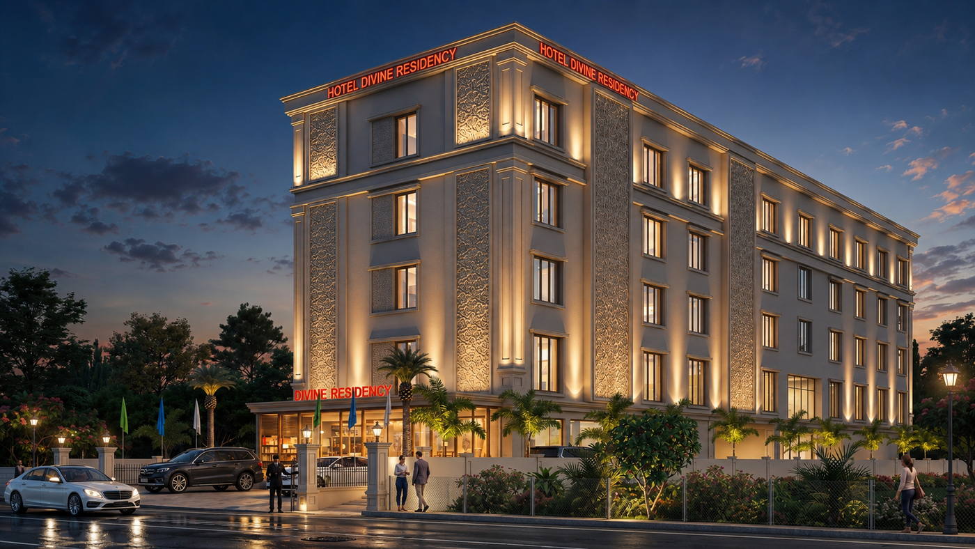 Hotel Divine Residency, night view