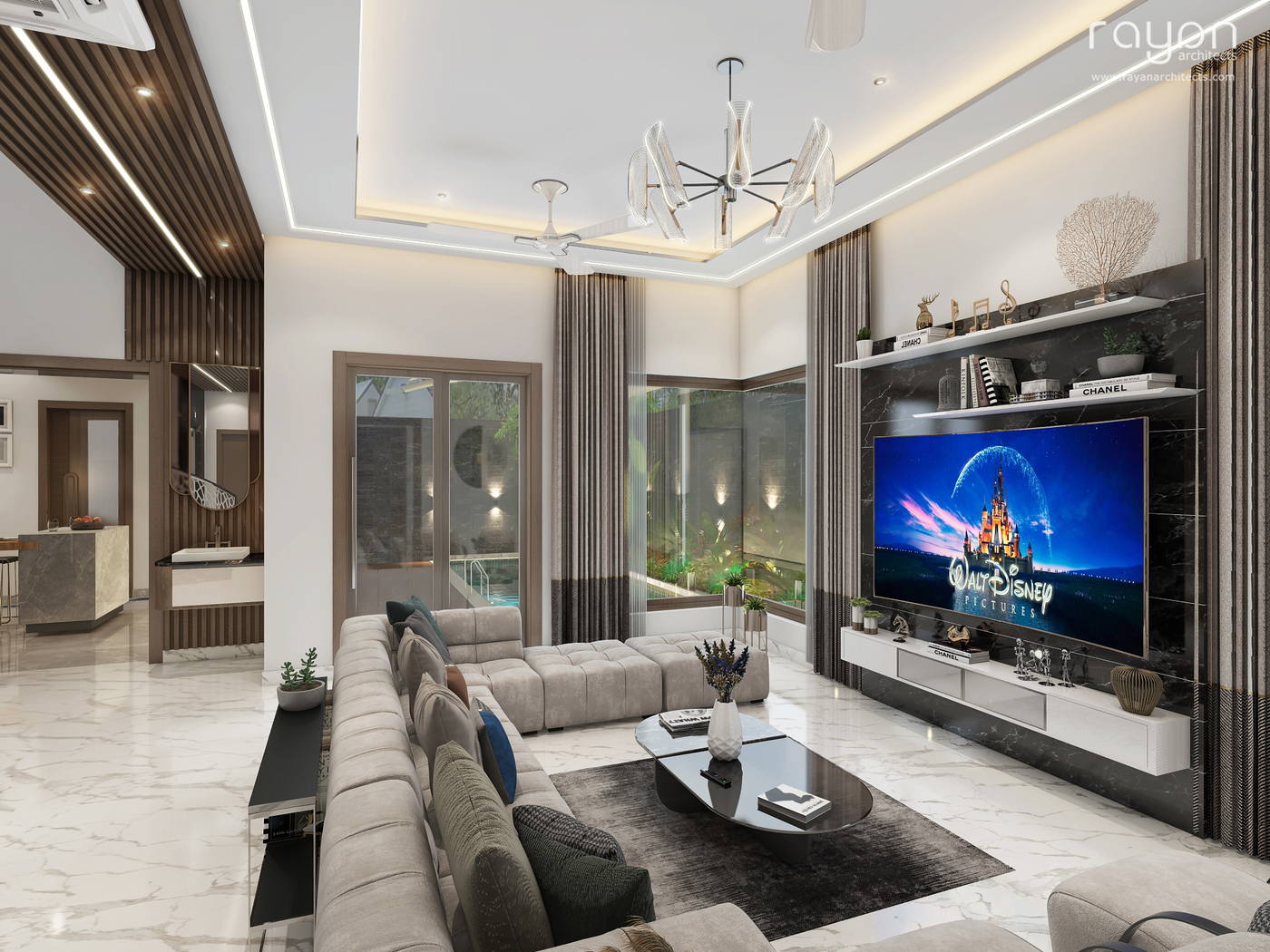 Irshad Residence, ground floor living gardeen