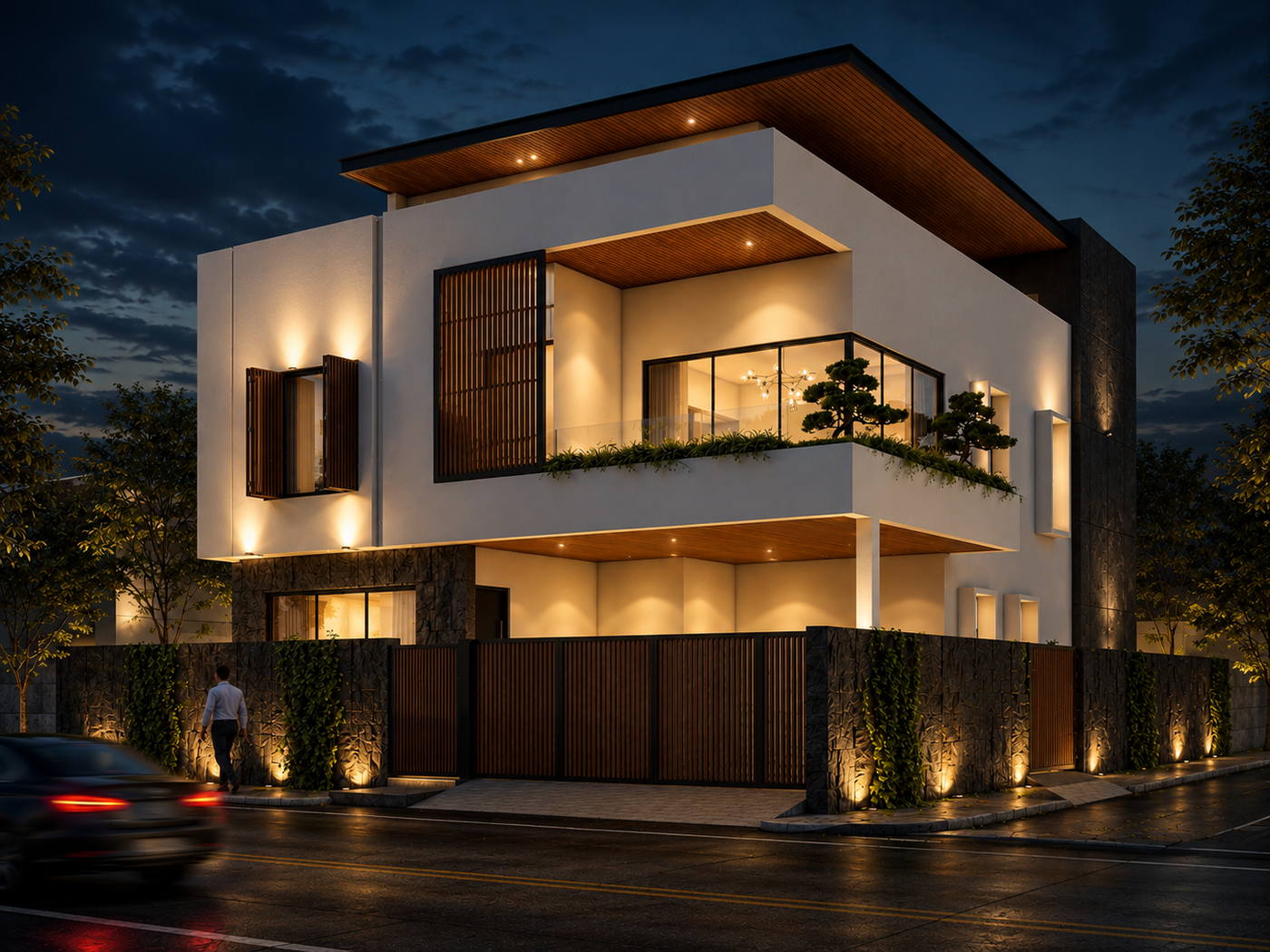 Karthikeyan Villa, night view