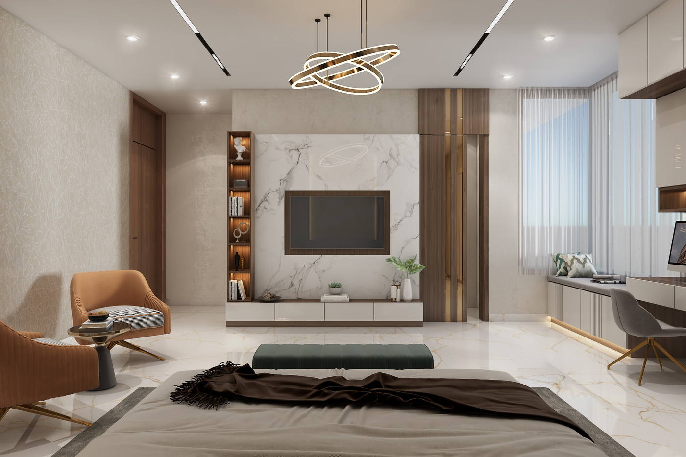 Madhan Residence, master bedroom
