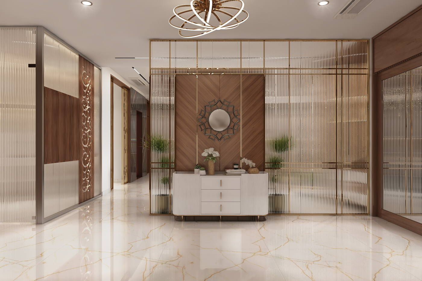 Madhan Residence, entrance