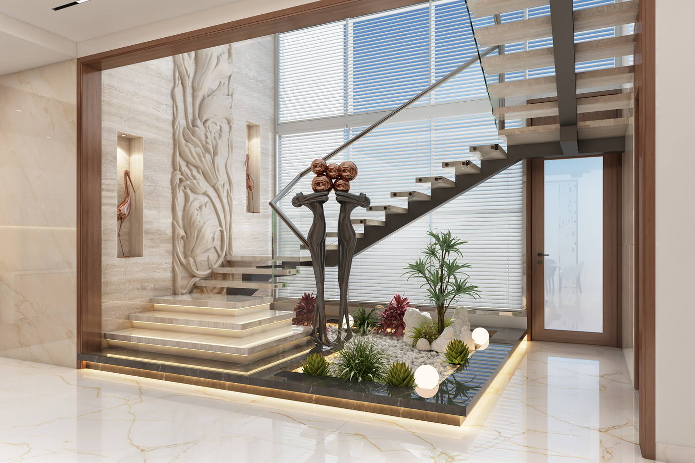 Madhan Residence, staircase