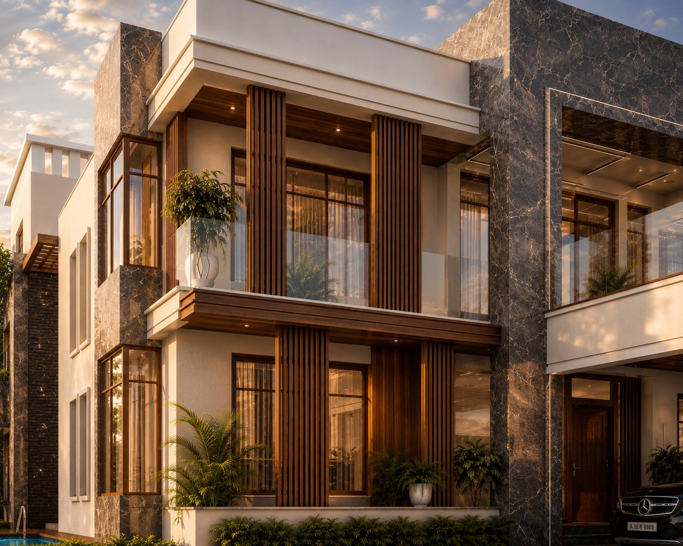 Madhan Residence, exteriors