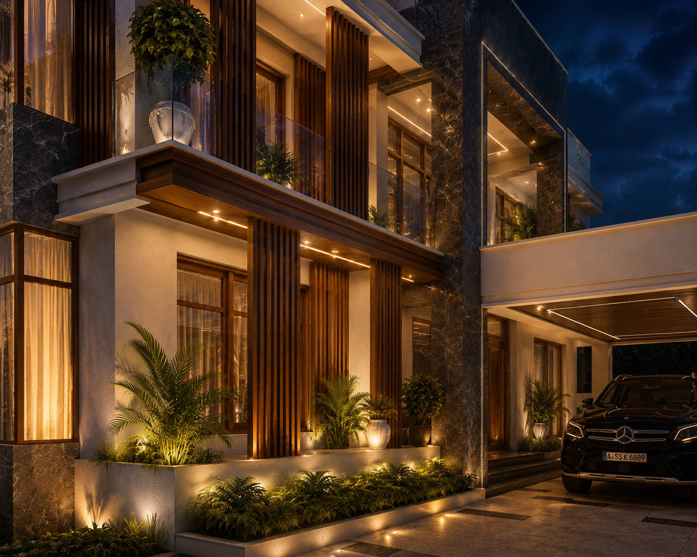 Madhan Residence, exteriors