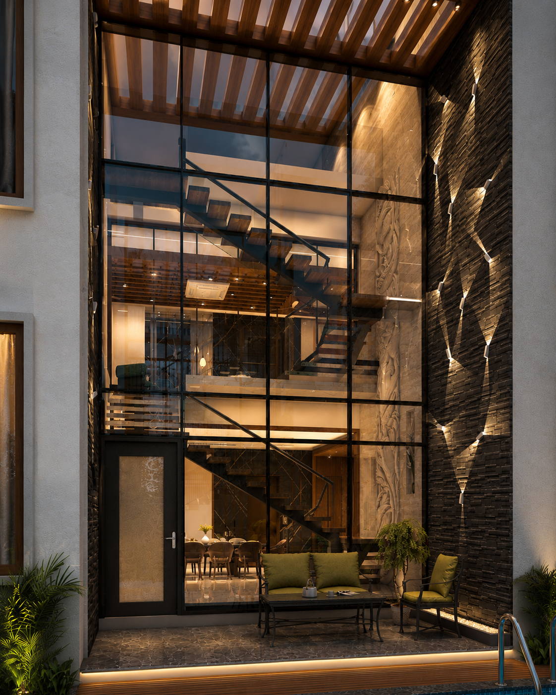 Madhan Residence, exteriors