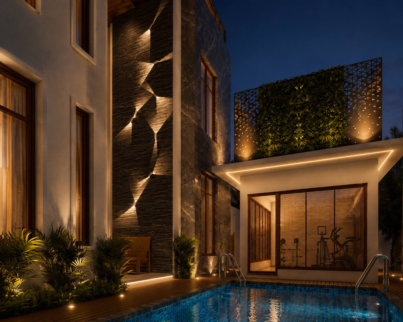 Madhan Residence, exteriors