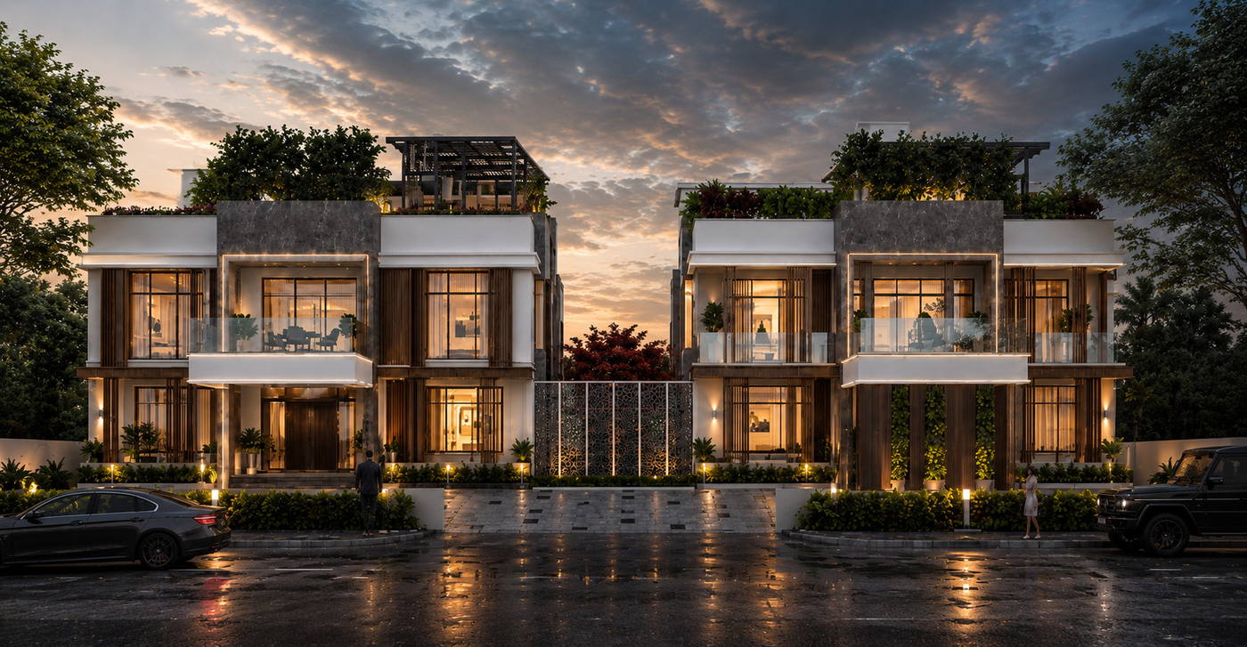 Madhan Residence, exteriors