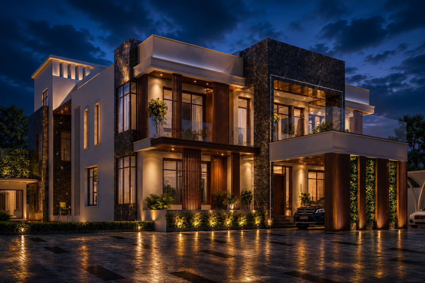Madhan Residence, exteriors