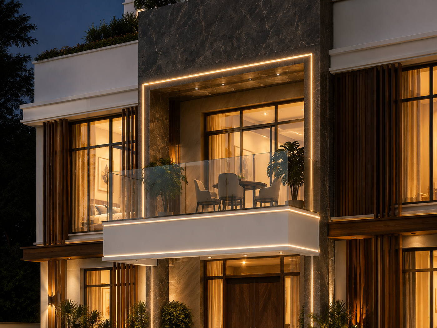 Madhan Residence, exteriors
