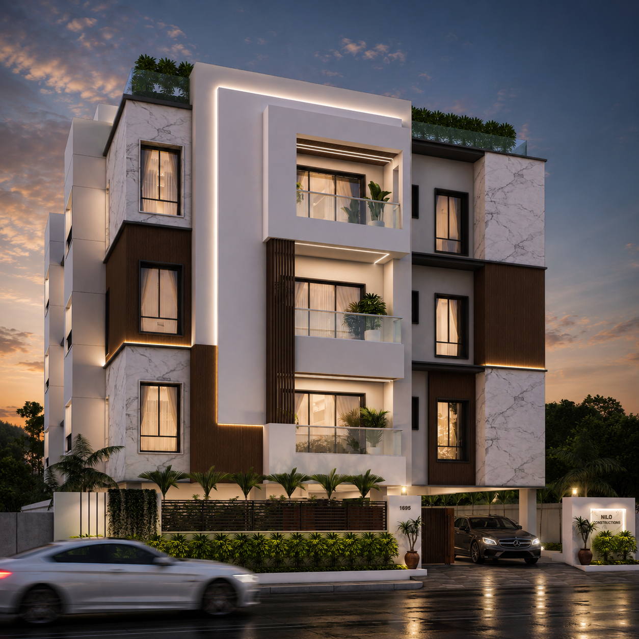 Nilo Apartments, d evening view