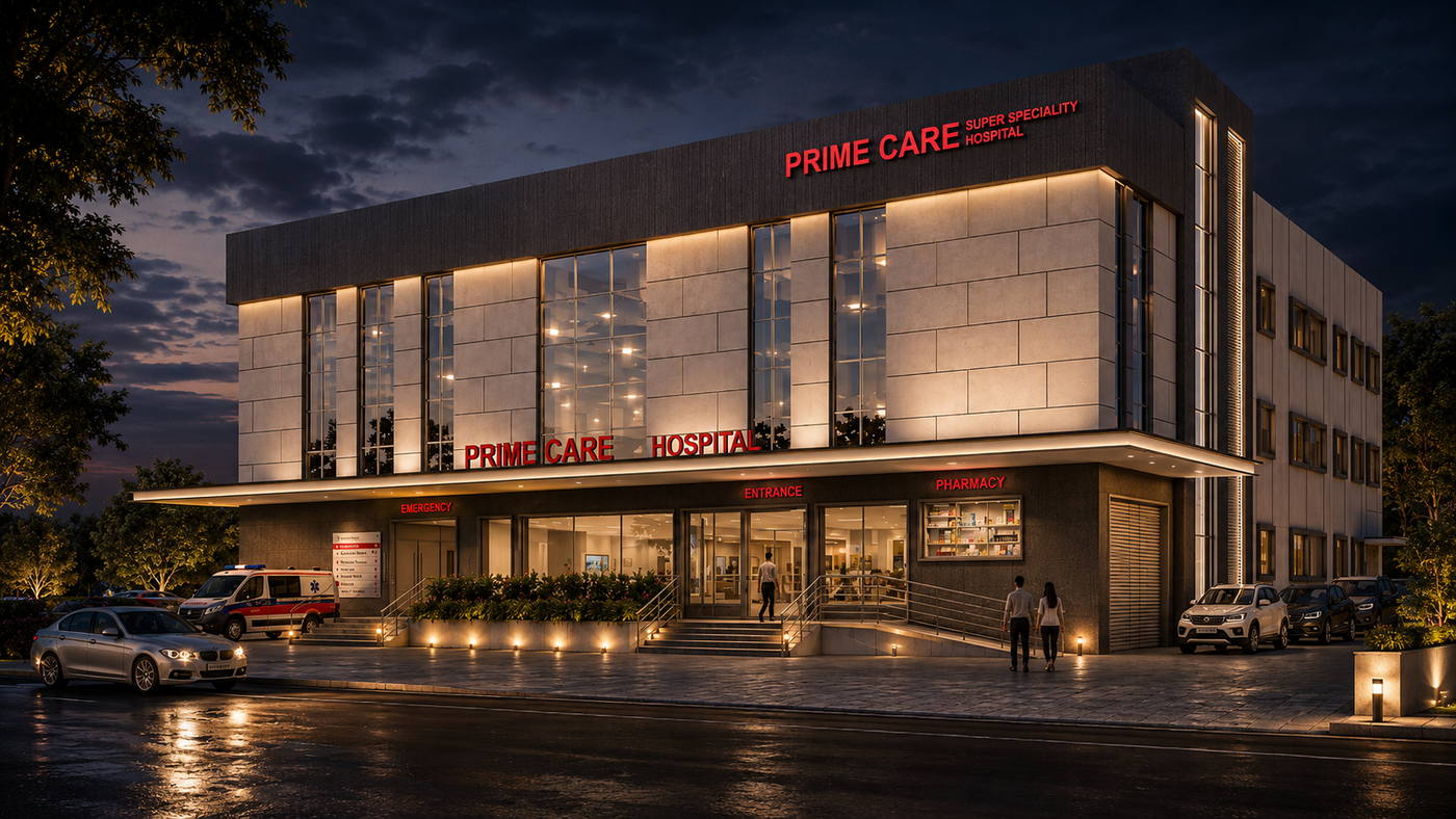 Prime Care, night view