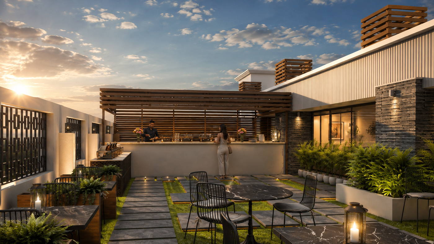 Ramratna Residency, roof top restaurent