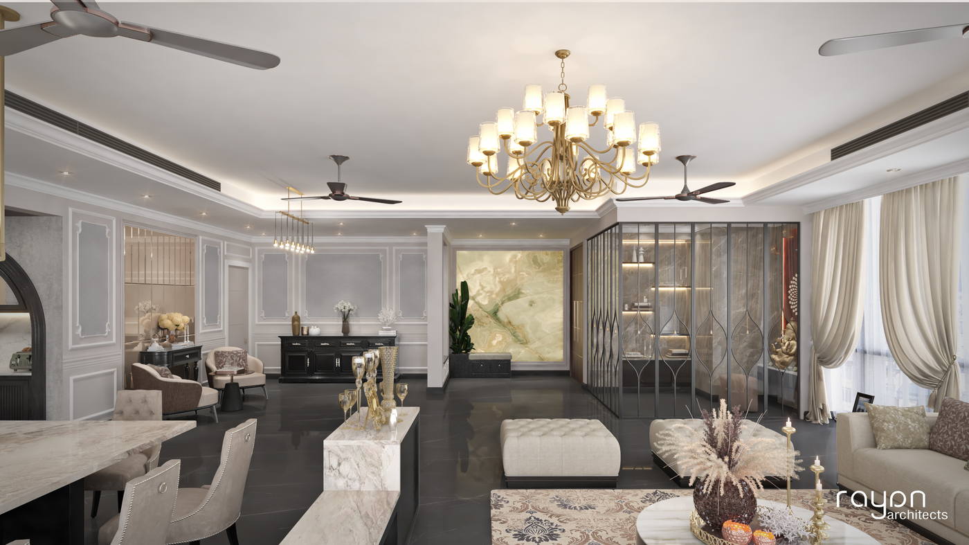 Vijay Metha Residence, living