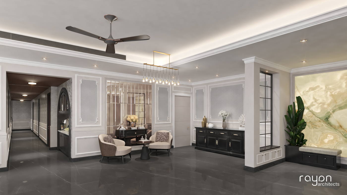 Vijay Metha Residence, living