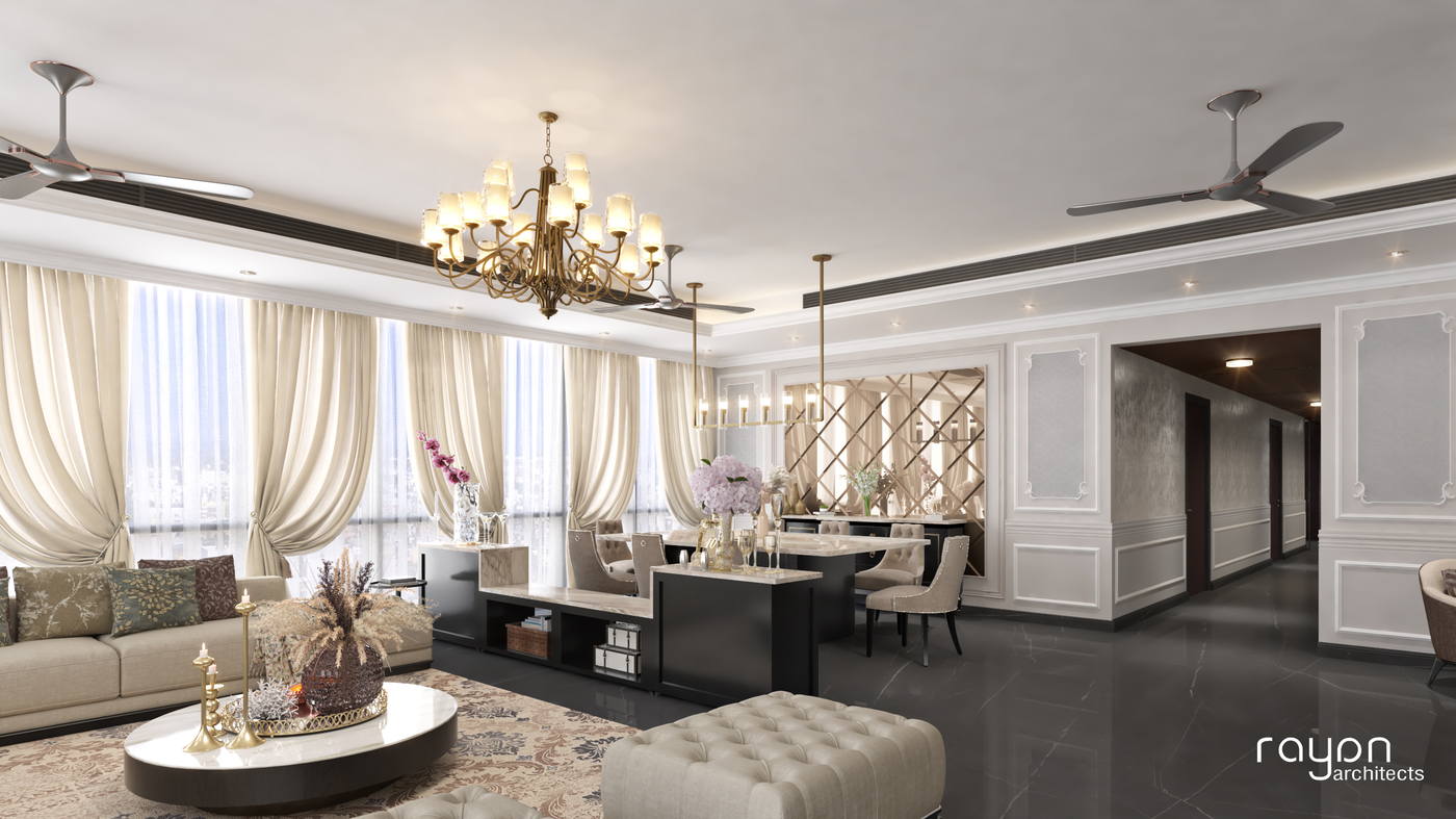 Vijay Metha Residence, living