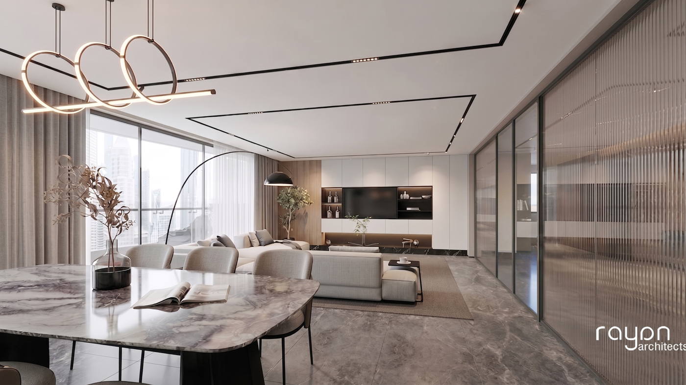 Zahir Apartment, living & dining jpg