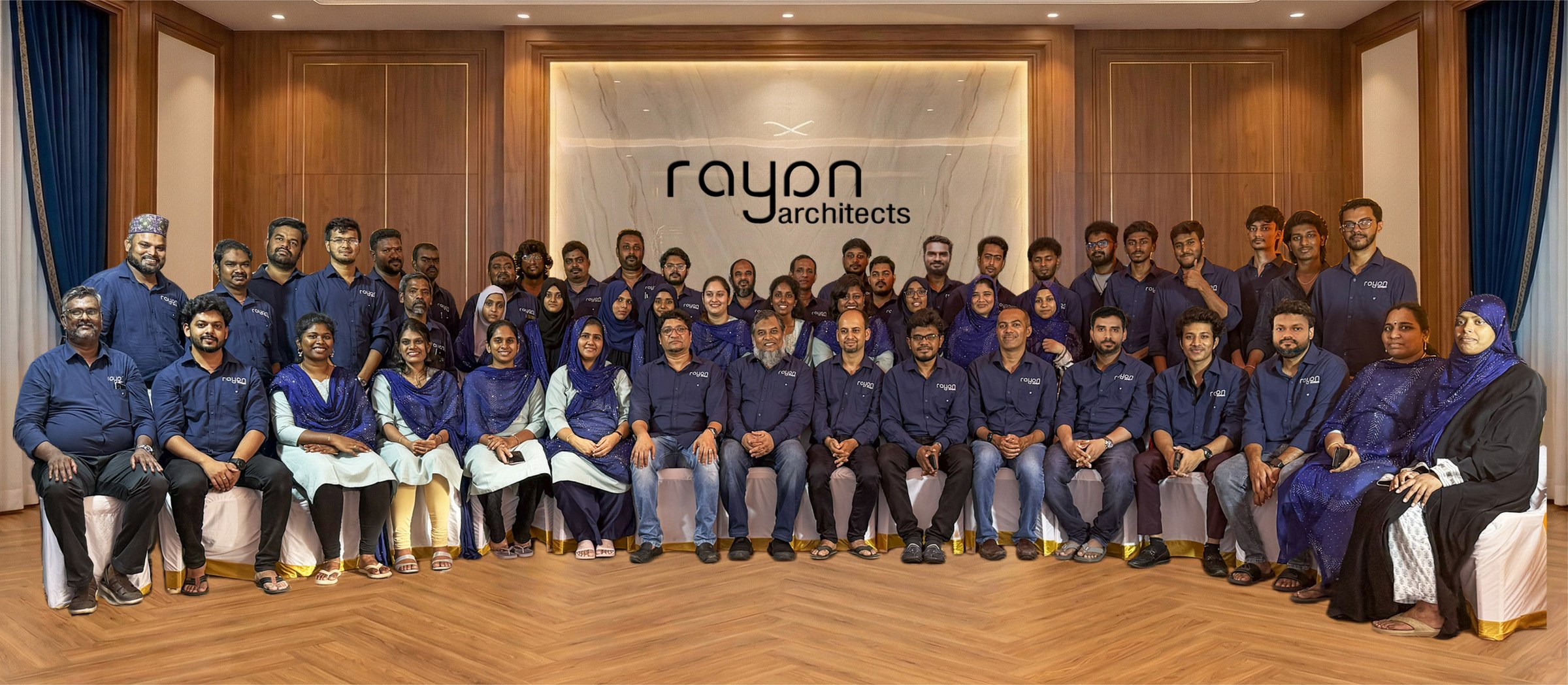 The Rayan Ibrahim Architects team, photographed together
